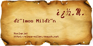 Álmos Milán névjegykártya